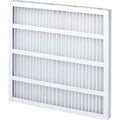 Global Industrial High Capacity Pleated Air Filter, MERV 8, Sizeelf-Sizeupported, 25"Wx20"Hx1"D, Lot of 12