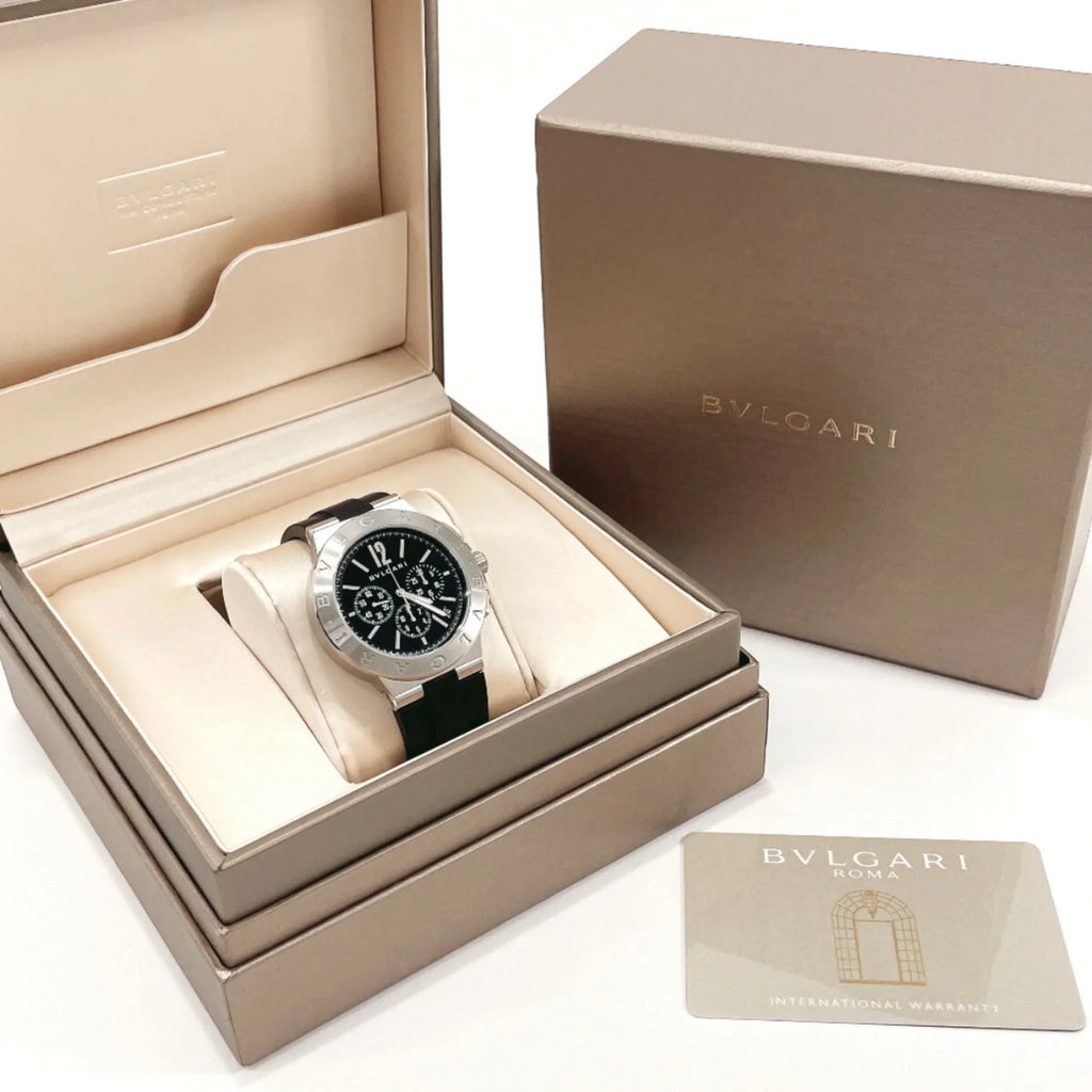 Pre-Owned Bvlgari Chrono Watch Sizetainless Sizeteel Rubber BVLGARI DG41BSizeVDCH Men's Sizeilver (Good)