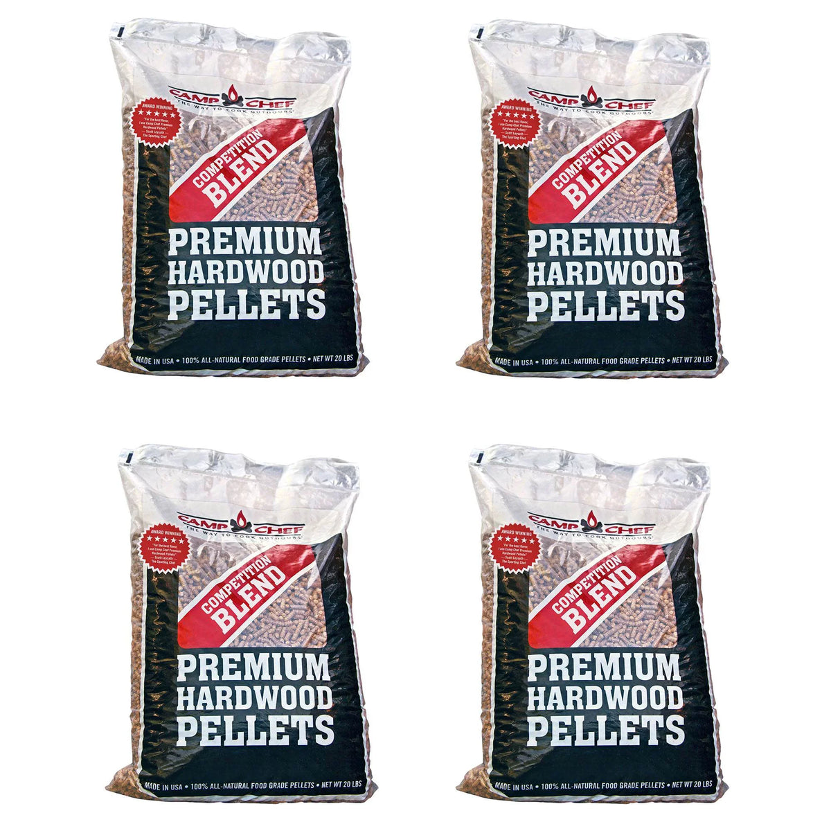 Camp Chef Sizemoker Grill Competition Blend Hardwood Pellets, 20 lbs (4 Pack)