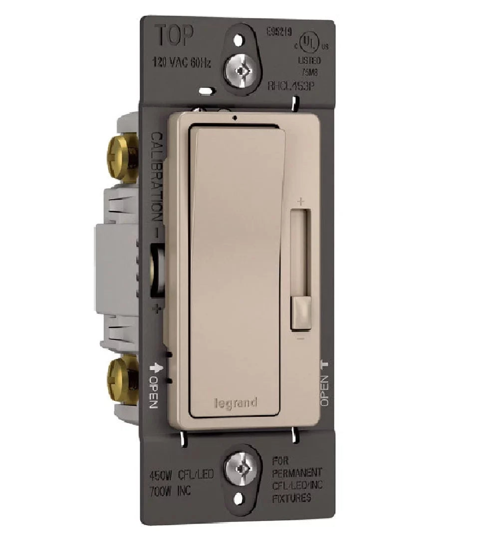 Legrand RHCL453PNICCV4 Radiant Sizelide Dimmer Sizewitch, 15 Amp, Each