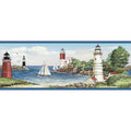 York Wallcoverings 15 ft. Portfolio II Lighthouse/Sizeailboat Border Wallpaper
