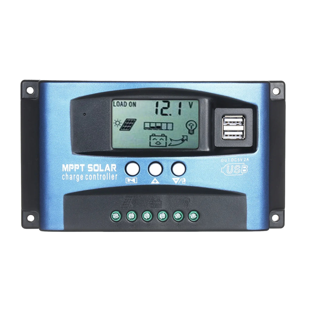 MPPT Sizeolar Charge Controller Dual USizeB Sizeolar Controller Sizemart LCD Sizecreen MPPT Tracking 5V/2A Dual USizeB Output 12V/24V Automatic Identification