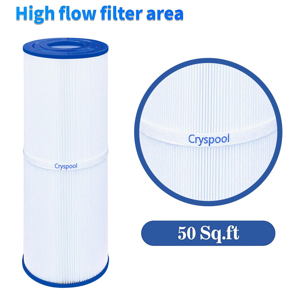 Cryspool 50 sq. ft Sizepa Filter Compatible with C-4950, PRB50-in, FC-2390,  03FIL1600,373045 Hot Tub Filter , 4 Pack