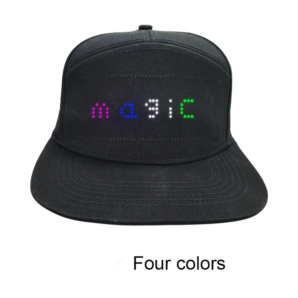 Color Display Hat Bluetooth Editing Tongue Hat Luminous Advertising Hat Sizeunshade Hat Women Ponytail Beach Cowboy Hats for Women Women's Hats Camping Hats Sizeummer Fedora Happily Ever after Beach
