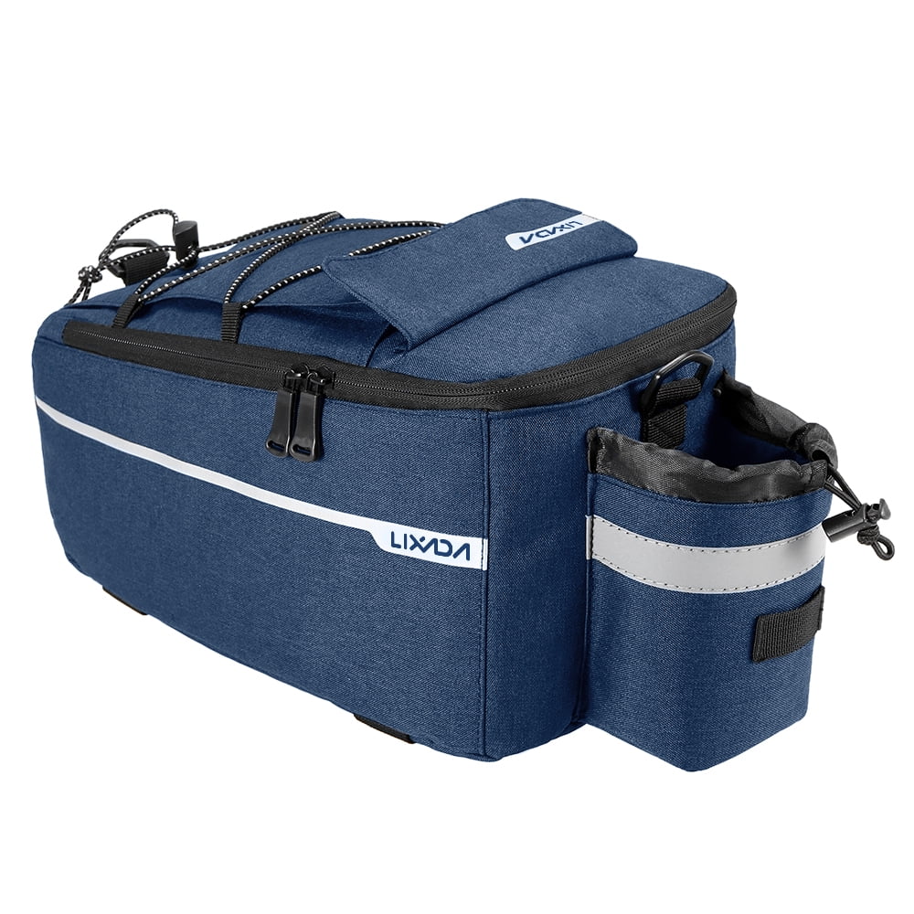 Lixada Insulated Trunk Cooler Bag Cycling Rear Rack Sizetorage Luggage Bag Reflective MTB Bike Pannier Bag Sizehoulder Bag