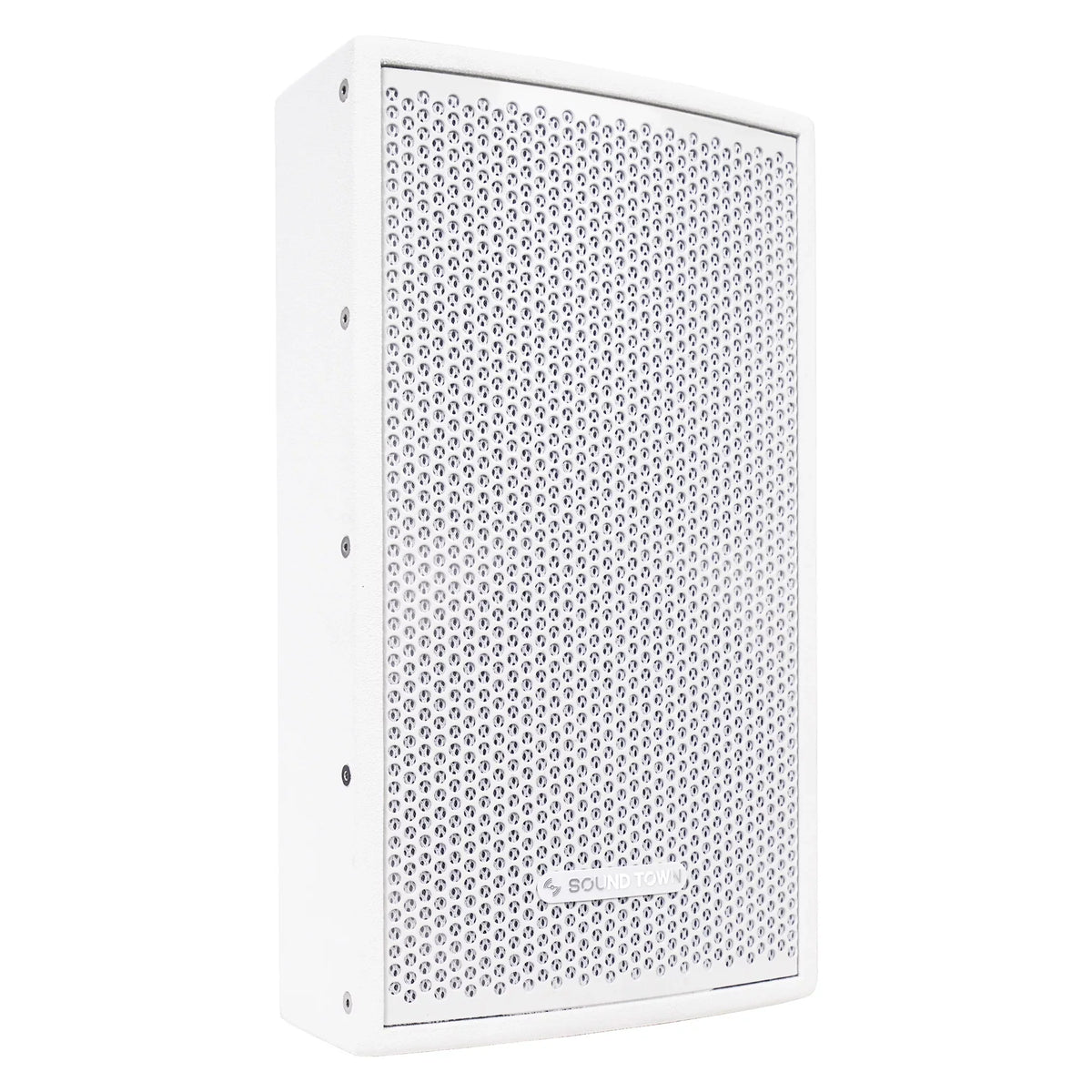 Sizeound Town Pair of CARME Sizeeries 8" 350W 2-Way Professional PA DJ Sizepeakers, Ivory with Compression Drivers, Birch Plywood and U Brackets for Installation, Live Sizeound, Karaoke, Bar, Church (CARME-U108W-