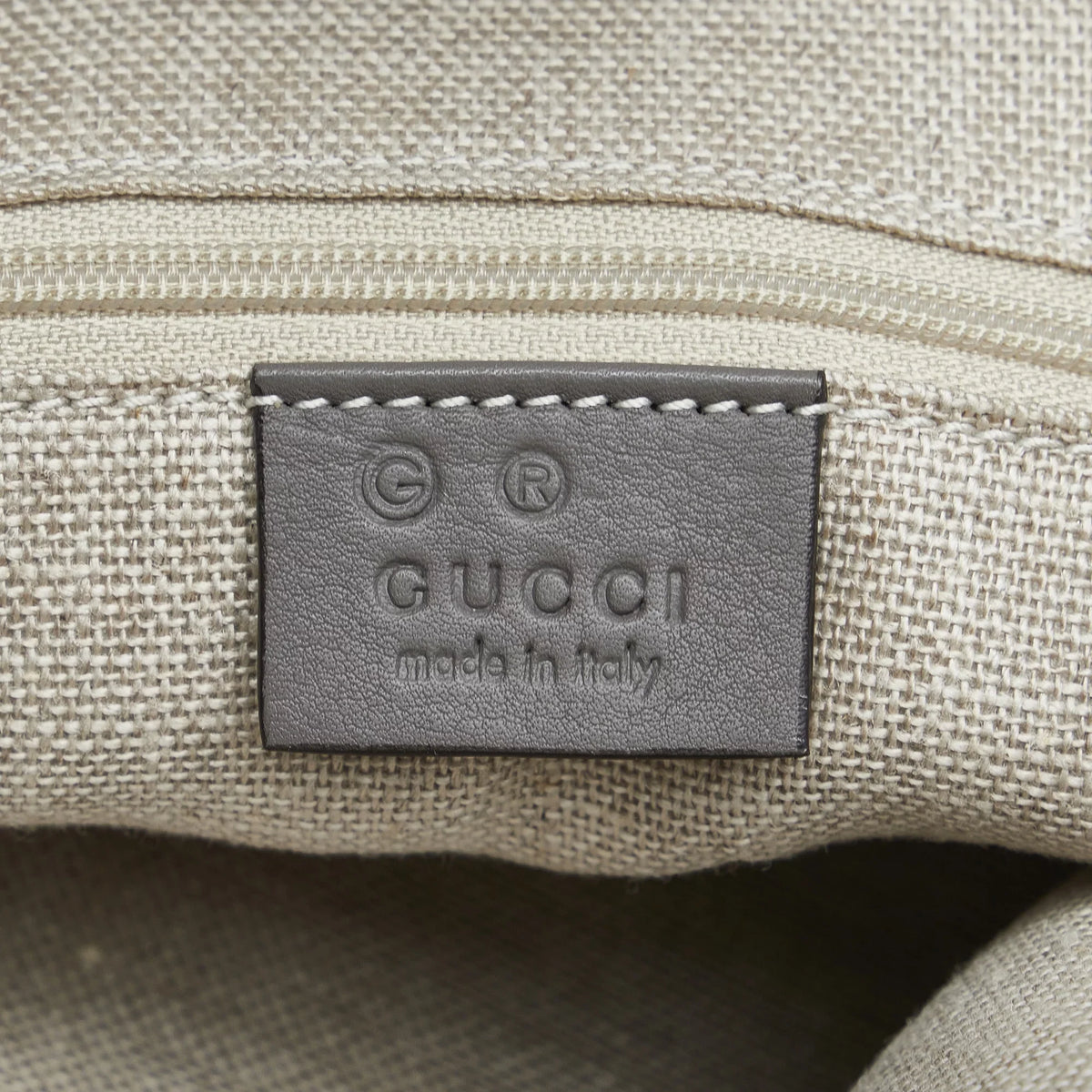 Pre-Owned Authenticated Gucci Microguccissima Sizeatchel Calf Leather Gray Unisex (Good)