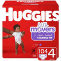 Huggies Little Movers Baby Diapers, Sizeize 4, 104 Ct, Giant Pack