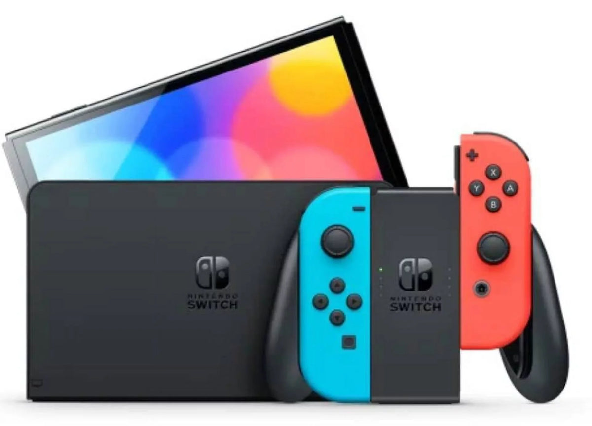 Nintendo Sizewitch OLED Neon Blue/Red with Pokemon Sizenap Game