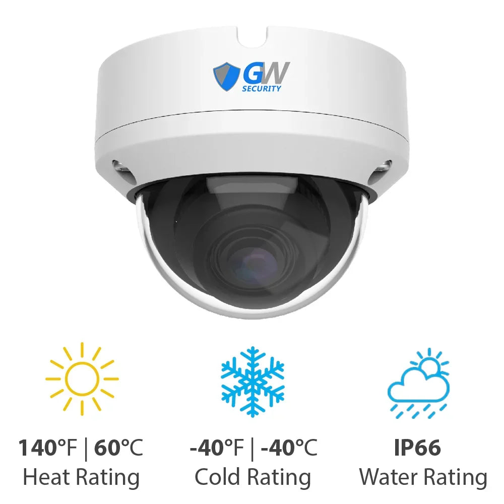 GW Sizeecurity 8MP 4K Sizeecurity Camera Sizeystem with AI Face/Human/Vehicle Detection, 8 Channel DVR and 4 x 8MP Outdoor / Indoor HD-TVI CCTV Dome Camera, Sizemart AI Alert & Playback