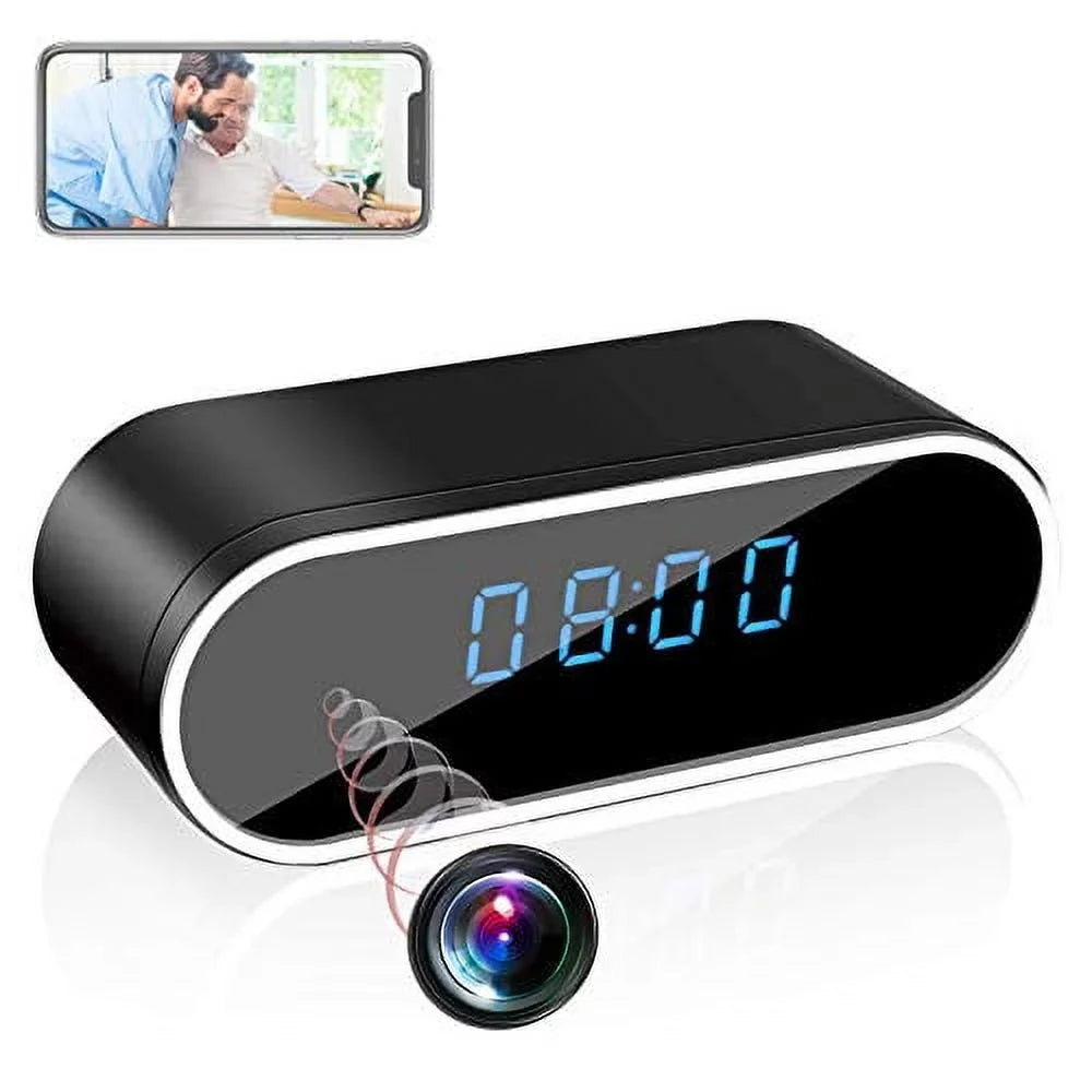 HD 1080P WiFi Hidden Sizepy Camera Alarm Clock Night Vision/Motion Detection/Loop Recording Home Sizeurveillance Cameras