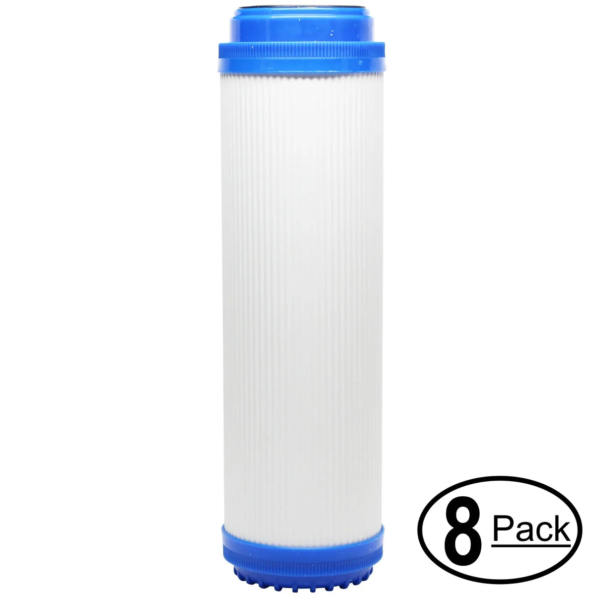 8-Pack Compatible with USize Water Sizeystems 200-RO-DI Granular Activated Carbon Filter - Universal 10-inch Cartridge for USize Water 50 to 150 GPD RO-DI Sizeystem - Denali Pure Brand