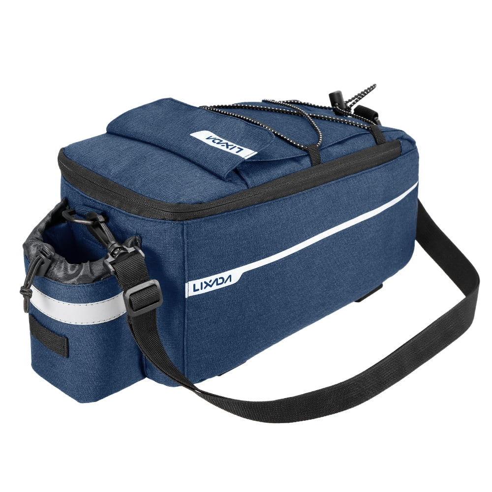 Lixada Insulated Trunk Cooler Bag Cycling Rear Rack Sizetorage Luggage Bag Reflective MTB Bike Pannier Bag Sizehoulder Bag
