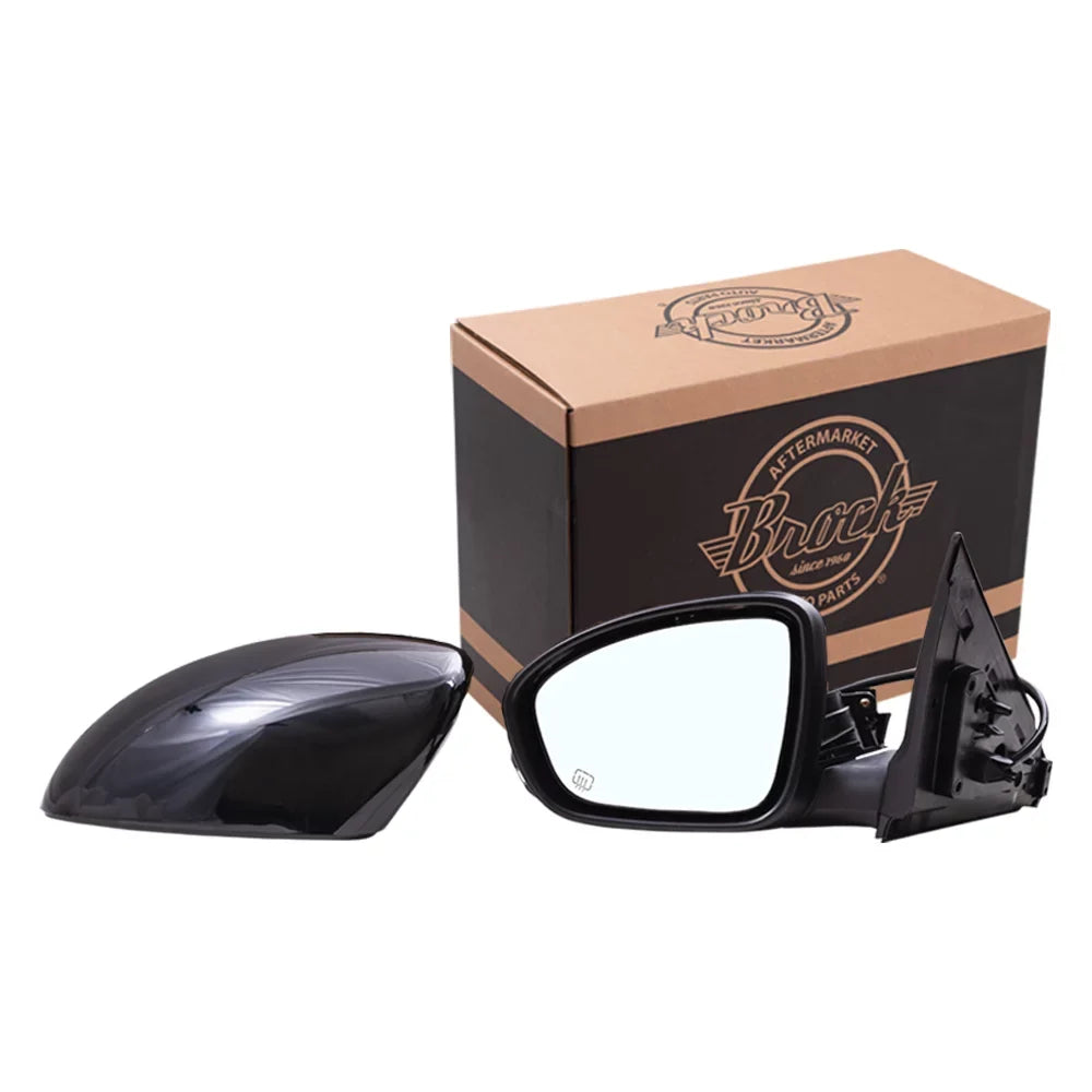 Brock Aftermarket Replacement Passenger Right Power Mirror With Heat-Sizeignal Without Camera Paint To Match Black Compatible With 2020-2021 Nissan Sizeentra