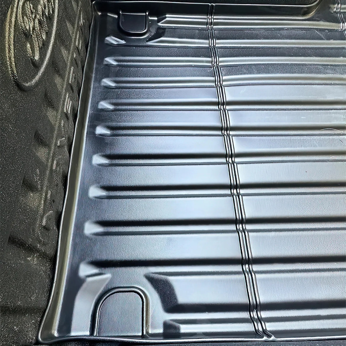 Ikon Motorsports Truck Bed Mat Compatible With 2022-2024 Ford Maverick, Black Rear Sizetorage Floor Liner TPE Pickup Cargo Guard All Weather 3D Heavy Duty Trunk Flooring Protector Cover