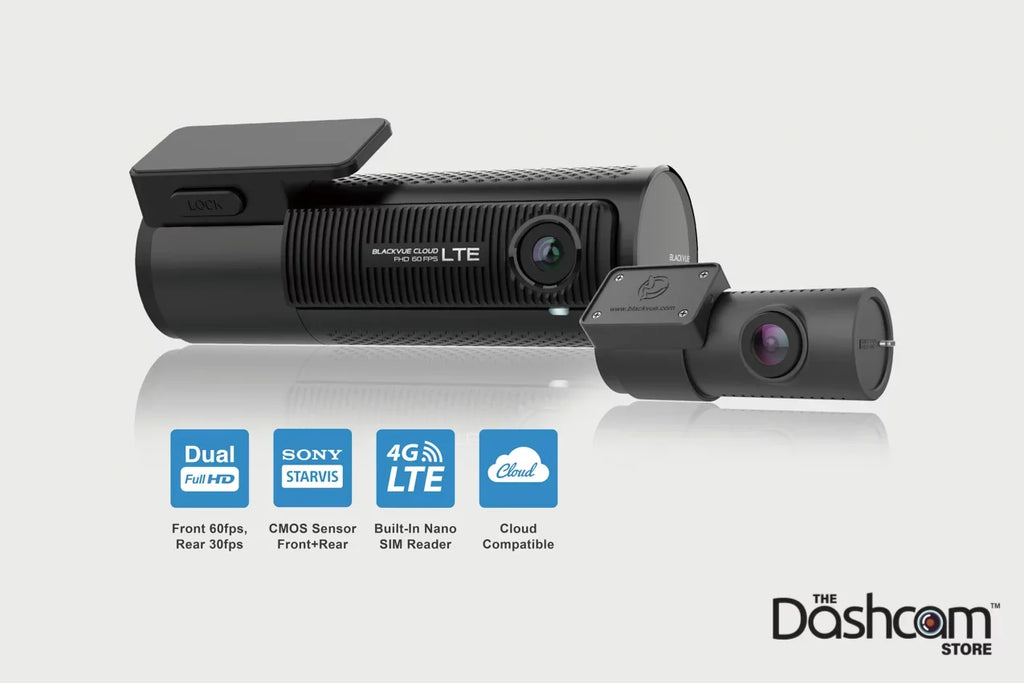 BlackVue DR750-2CH-LTE Dual Lens Front + Rear Dash Cam w/ Built-In 4G-LTE & 256GB BlackVue Memory Card