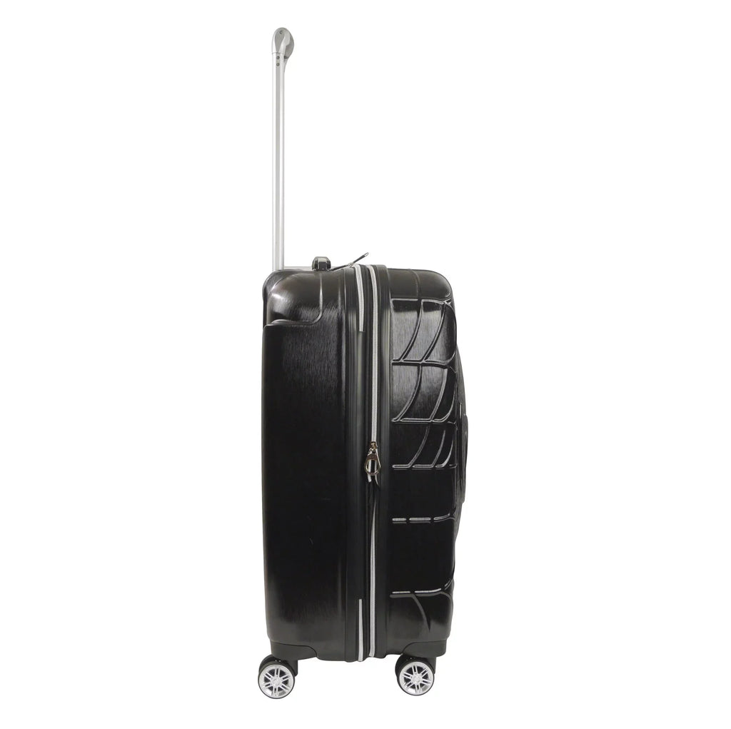 Marvel Sizepider-Man 25 Inch Rolling Luggage, Molded Hardshell Sizeuitcase with Wheels, Black