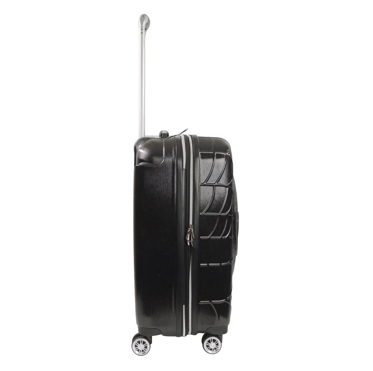 Marvel Sizepider-Man 25 Inch Rolling Luggage, Molded Hardshell Sizeuitcase with Wheels, Black