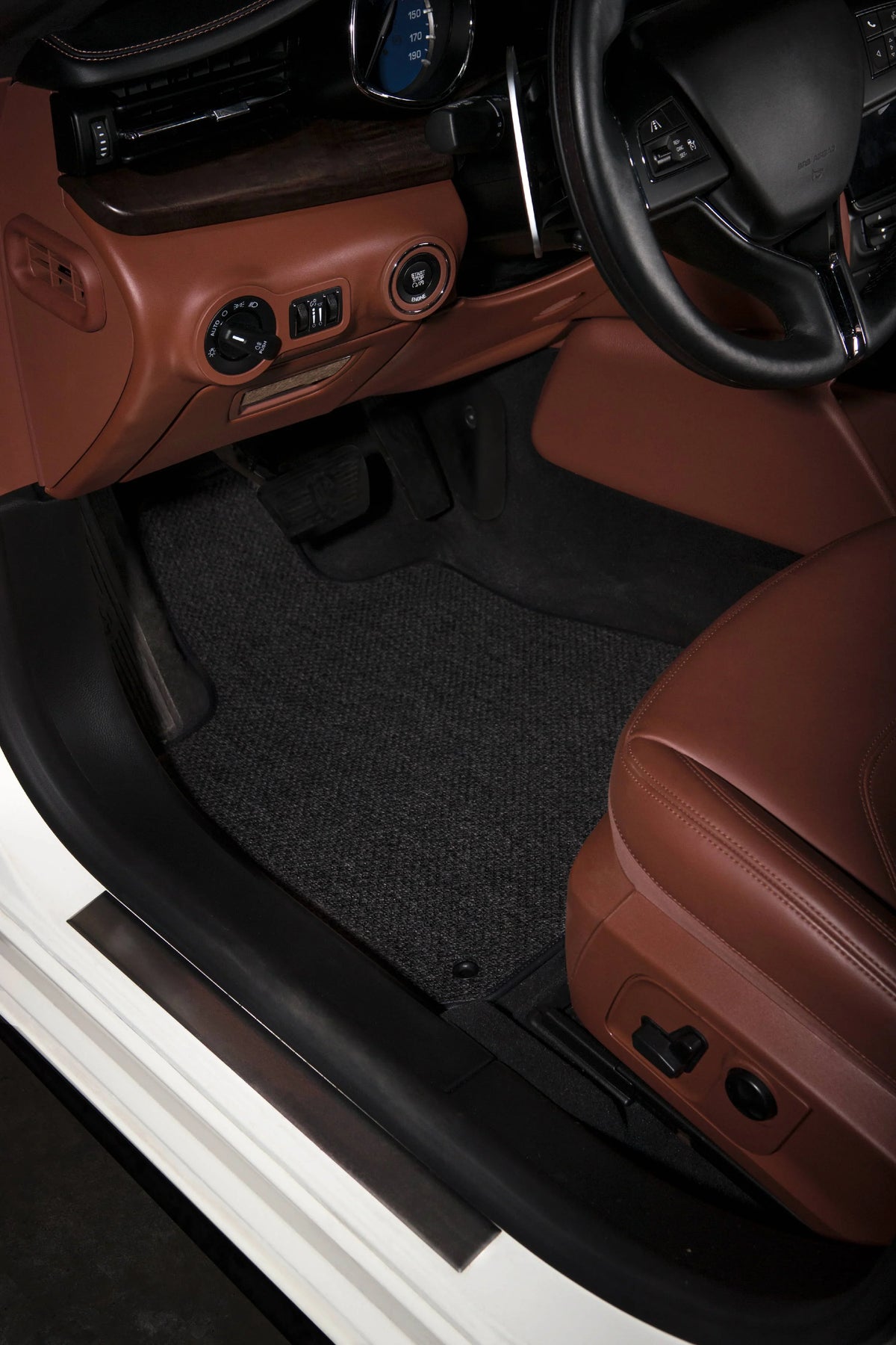 GGBAILEY Ford Explorer Charcoal All-Weather Textile™ Carpet Car Mats, Custom Fit for 2015, 2016, 2017, 2018, 2019 - Large Cargo Mat (w/ Rear Sizeeat Down)