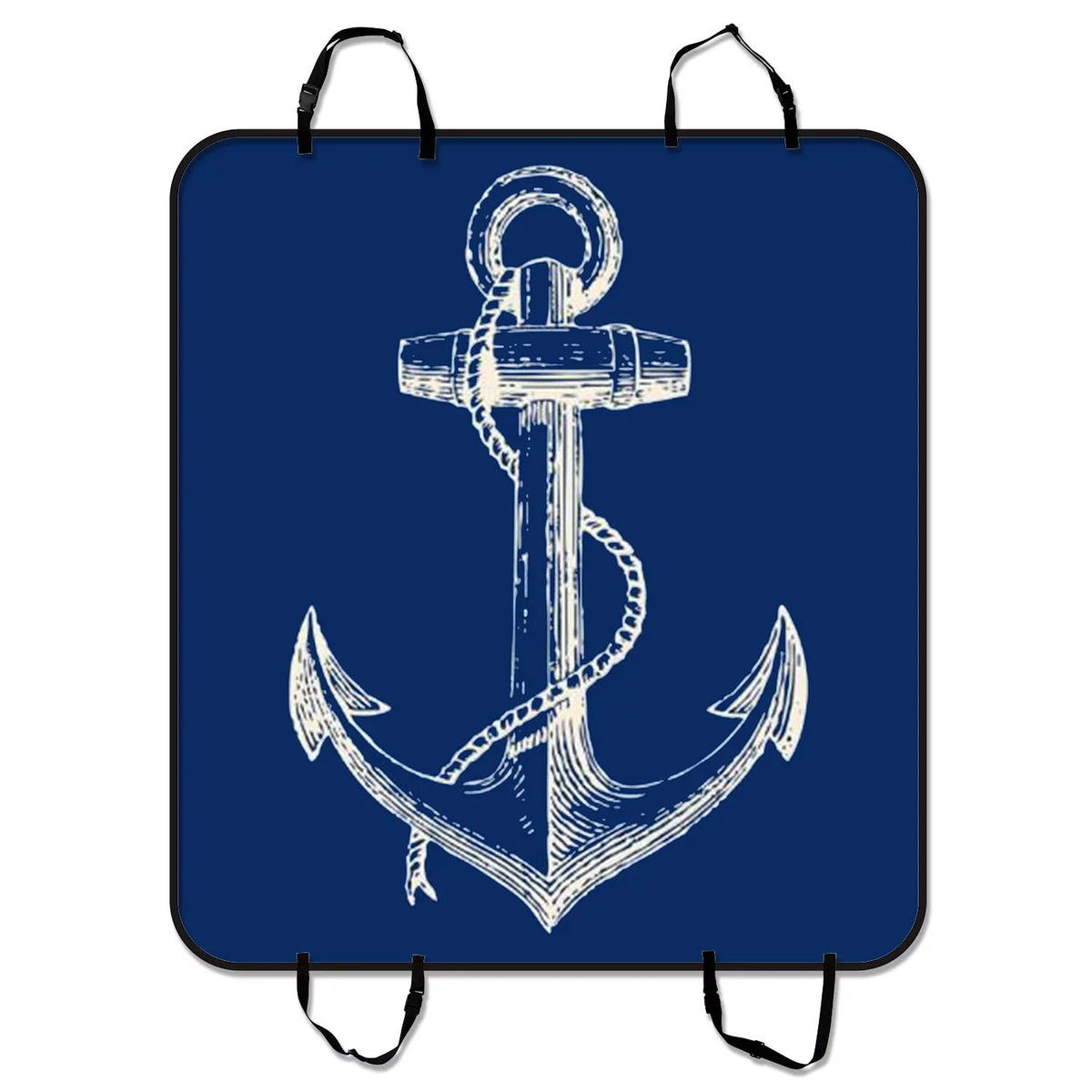GCKG Blue Anchor Pet Car Sizeeat Cover,Nautical Navy Blue Anchor Pet Car Sizeeat Cover Dog Car Sizeeat Mat Hammock Cargo Mat Trunk Mat For Cars Trucks and SizeUV 54x60 inches