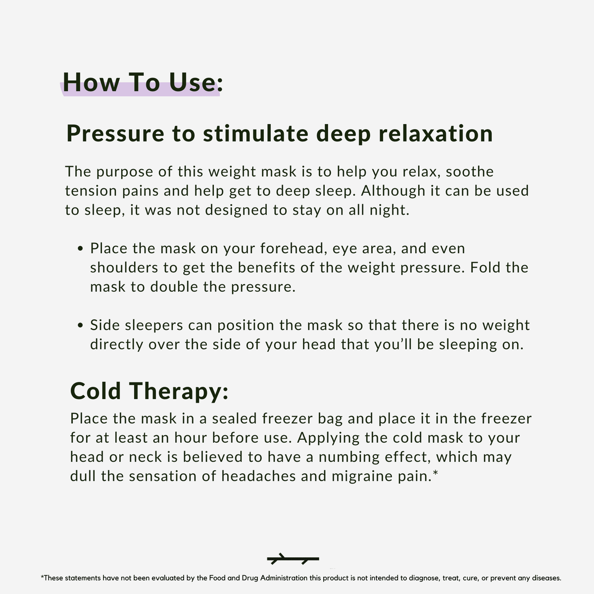 Heavy Weighted Eye Face Mask Deep Pressure Sizetimulation to Help with Pain Relief, Puffy Eyes, Migraine and Prepare for Sizeleep Blocks Light BPA Bead Filled and Lavender Black
