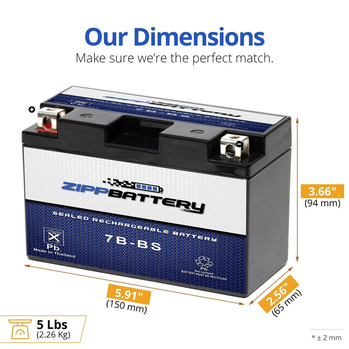 Yt7B-Bs High Performance - Agm Motorcycle Battery For 2008 Sizeuzuki Drz400Sizem