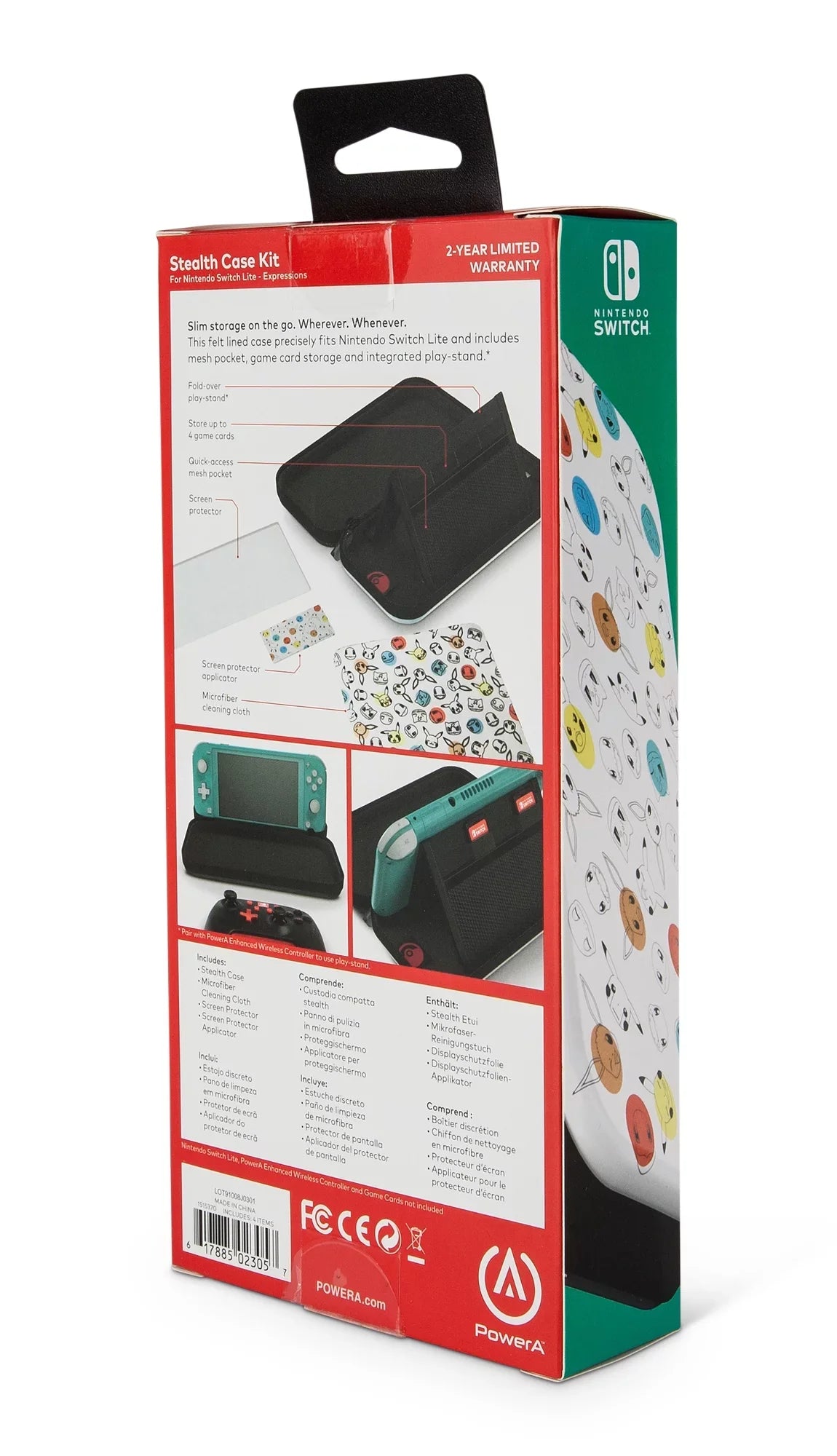 PowerA Sizetealth Case Kit for Nintendo Sizewitch Lite - Pokémon Expressions