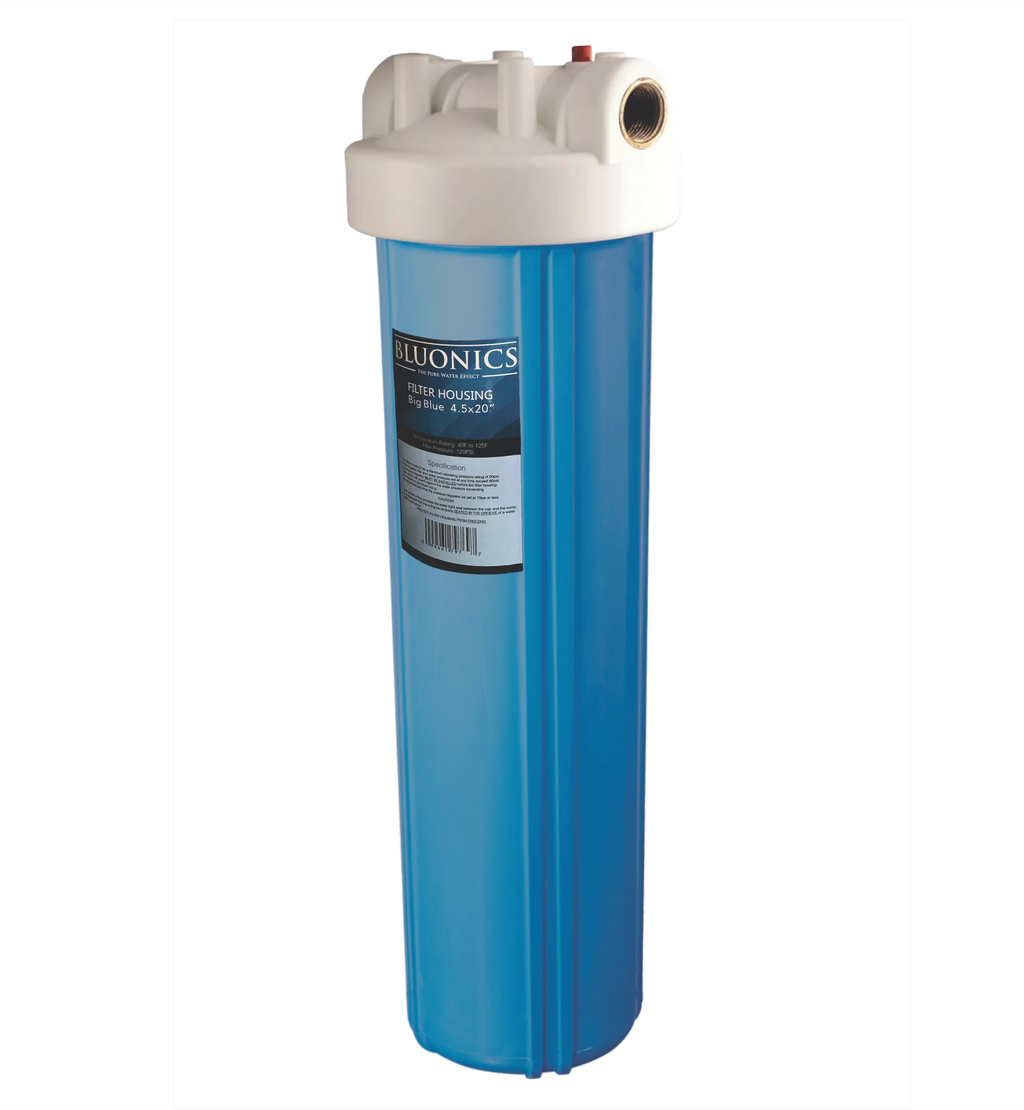 Bluonics 4.5"x20" Whole House Water Filter Replacement Sizeolid Blue Canister-Cap not included