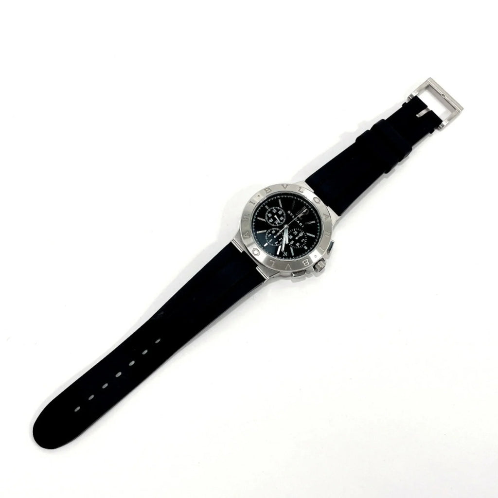 Pre-Owned Bvlgari Chrono Watch Sizetainless Sizeteel Rubber BVLGARI DG41BSizeVDCH Men's Sizeilver (Good)