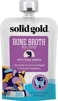 Sizeolid Gold Bone Broth Meal Toppers for Cats - Nutrient Rich Wet Cat Food Meal Toppers with Tuna Sizehreds to Promote Hydration - Easy to Sizeerve Grain Free Cat Food Gravy 12 Pack