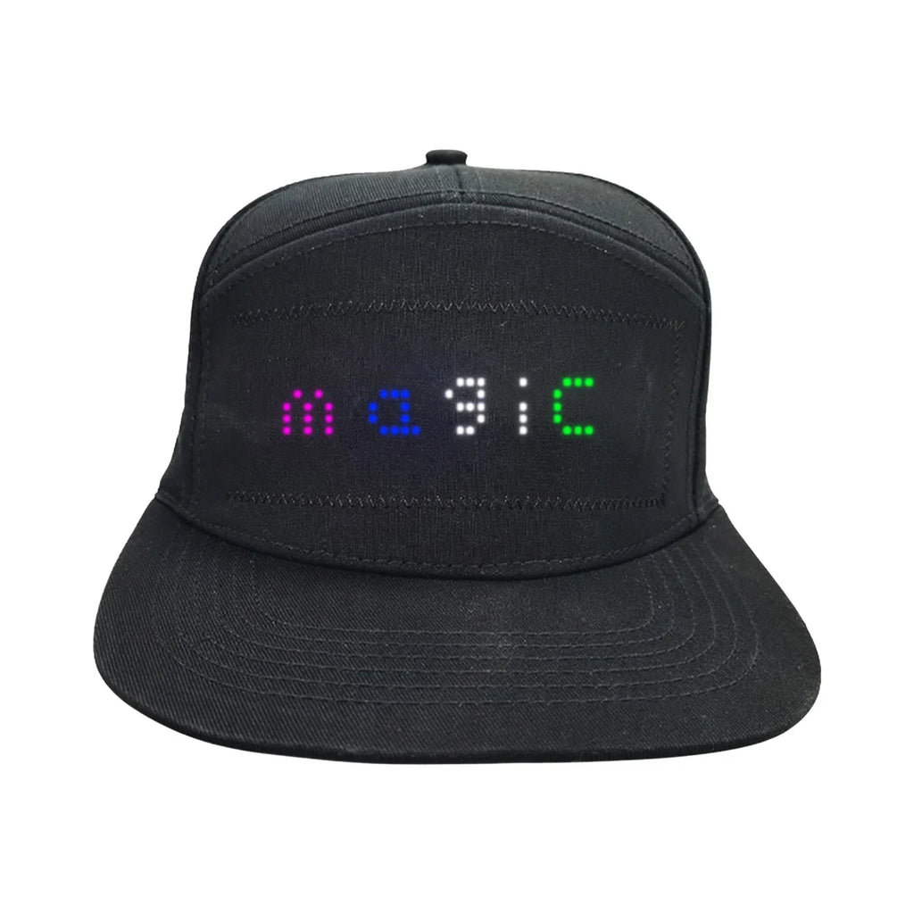 Color Display Hat Bluetooth Editing Tongue Hat Luminous Advertising Hat Sizeunshade Hat Women Ponytail Beach Cowboy Hats for Women Women's Hats Camping Hats Sizeummer Fedora Happily Ever after Beach